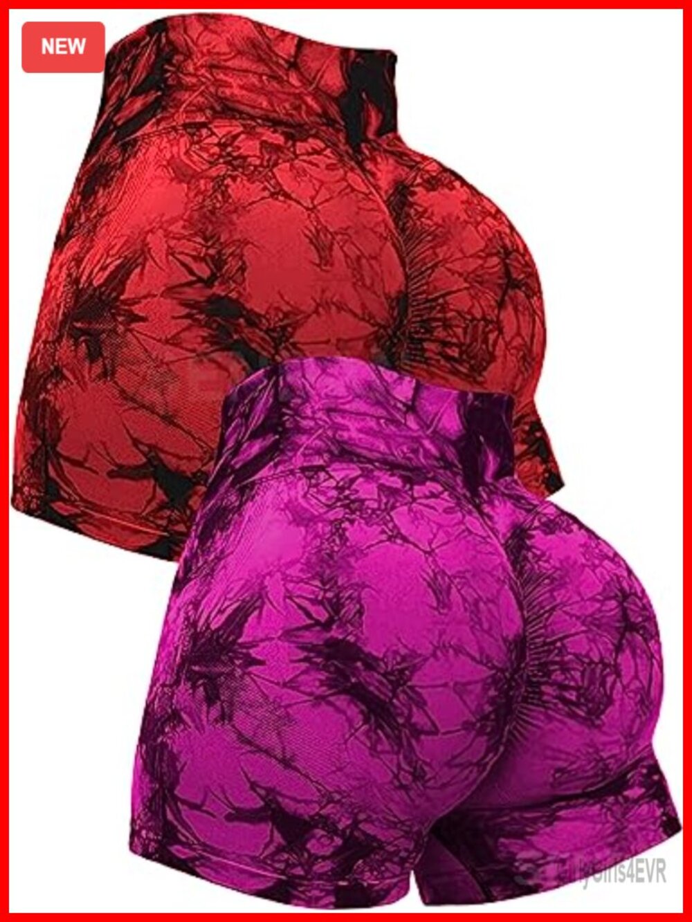 Seamless Workout Shorts High Waisted Gym Scrunch Butt Tie Dye Booty Lifting